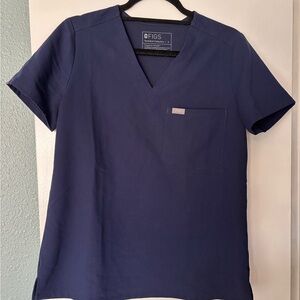 Figs Catarina Navy Blue Scrub Top